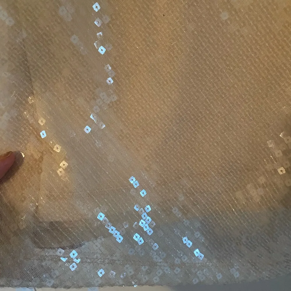 Talbots Womens Ivory Sparkle Rhinestones Top Size Small P - Image 5