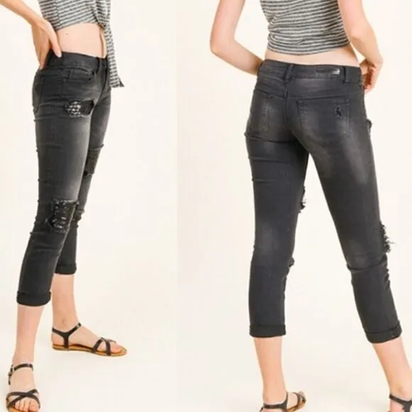 Sequin Patch Jeans‎ Black Size undefined - Image 11