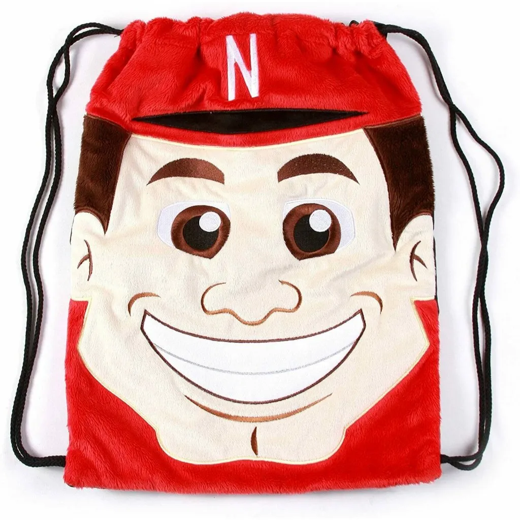 NWT Nebraska Cornhuskers Fabrique Innovations NCAA Mascot Backpack Cinch Bag Red - Image 1