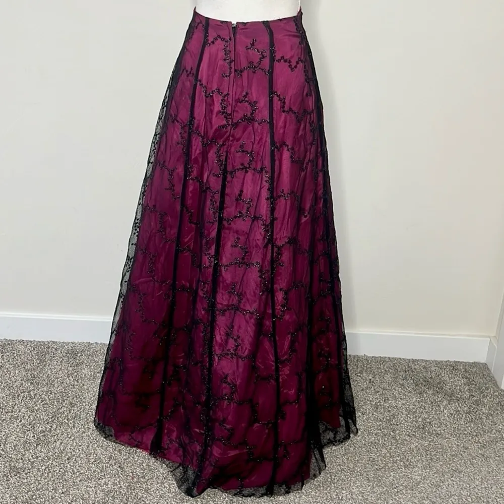 Vintage Formal Prom Maxi Skirt Black Size undefined - Image 9