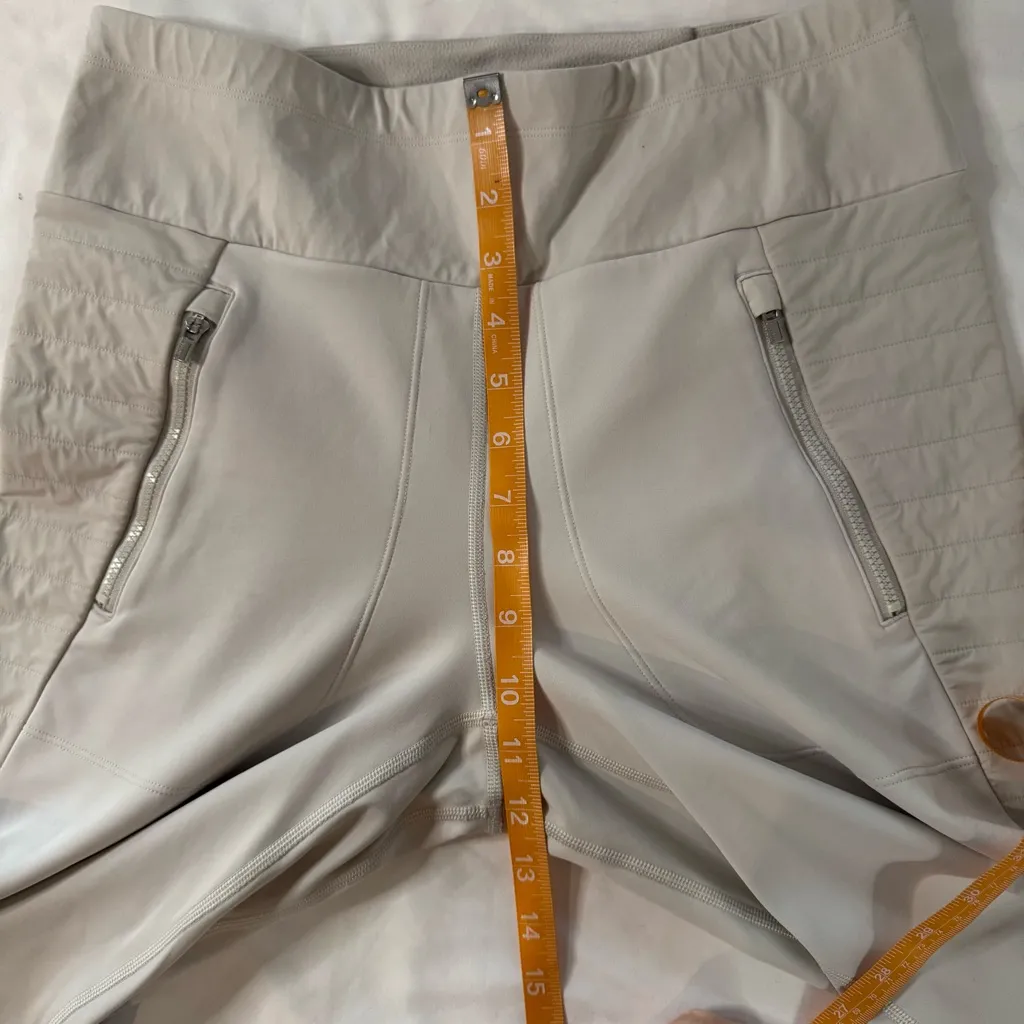 Athleta Peak Hybrid Fleece Tight Grey Pockets High Rise Outdoor Winter Size M - Image 3
