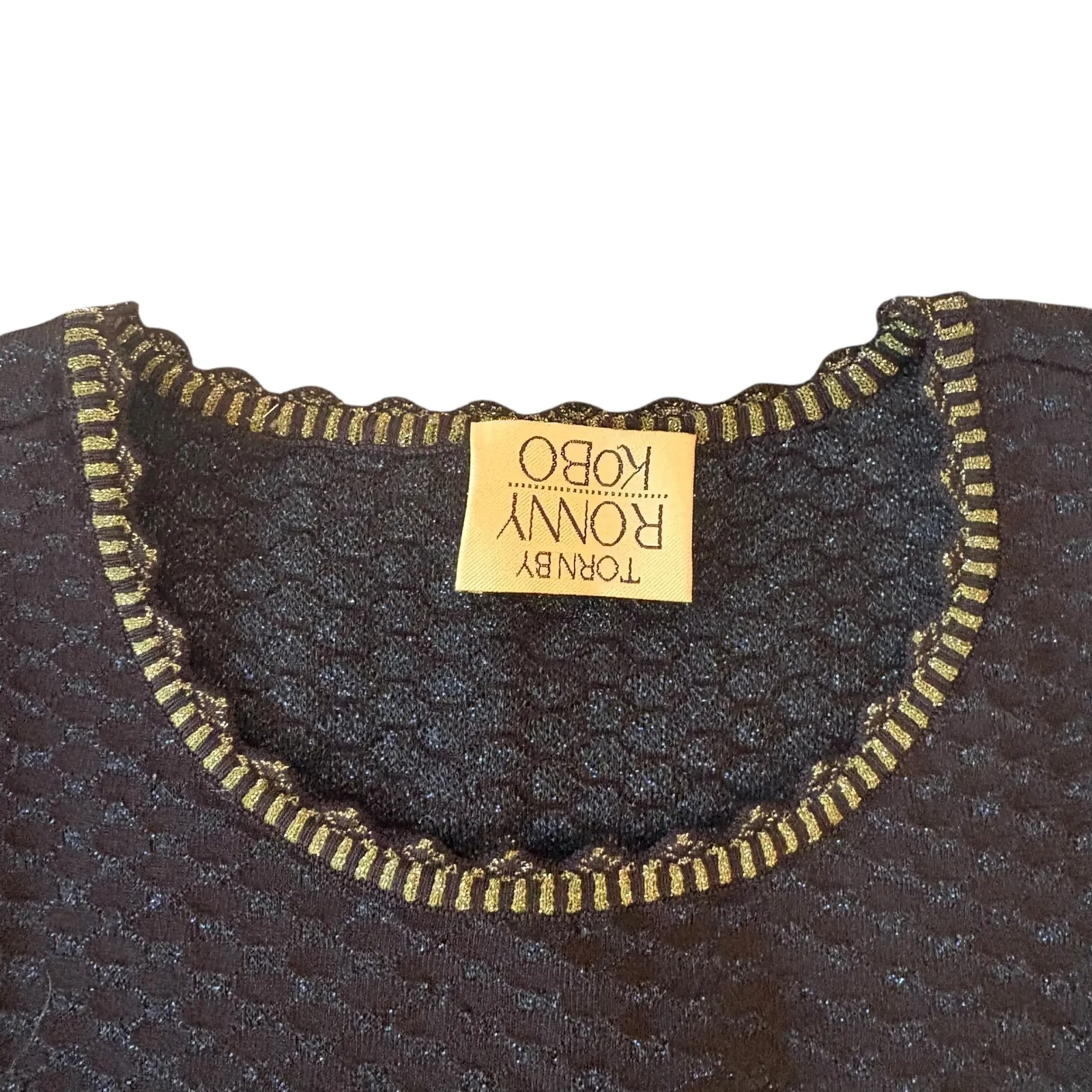 Torn by Ronny Kobo retro metallic cocktail dress. Bodycon and stunning! Small‎ - Image 2