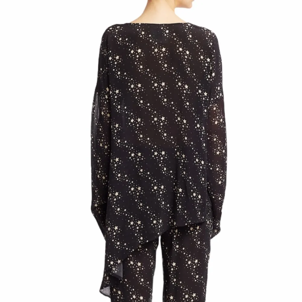 Figue Ani star print draped asymmetrical hem tunic size M Size M - Image 16