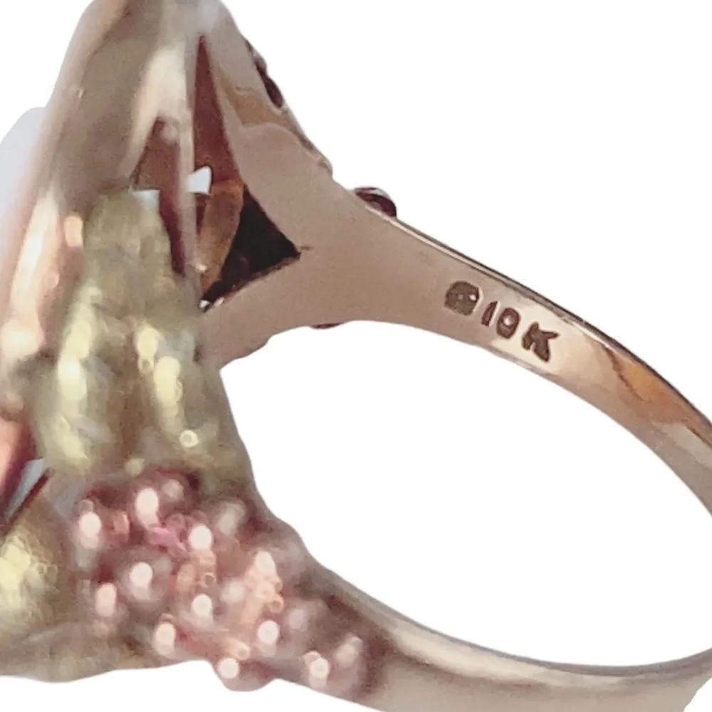 10k 10KT Black Hills Gold Cameo Yellow Gold Ring Sz 7 - Image 12