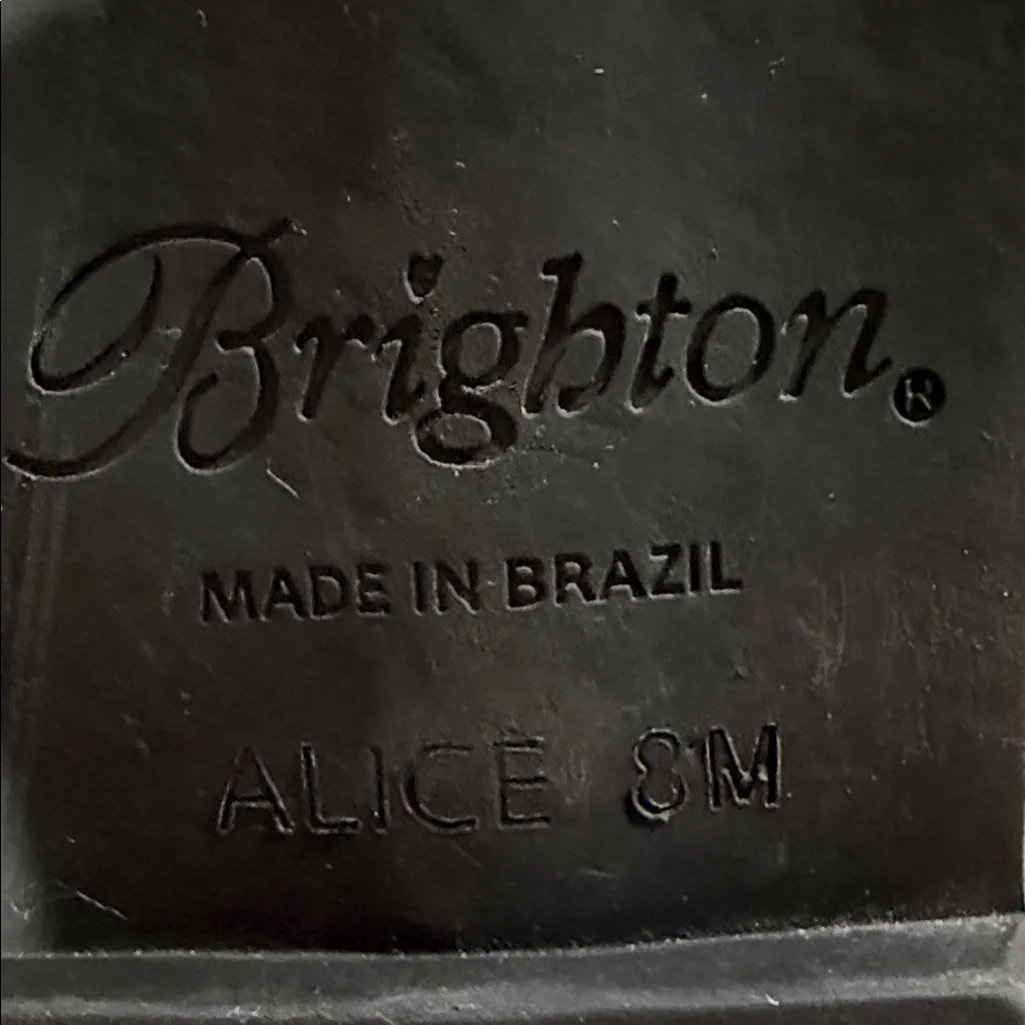 Brighton Alice Thong Sandals, Leather Bronze  Ornate Silver Buckle - Image 8