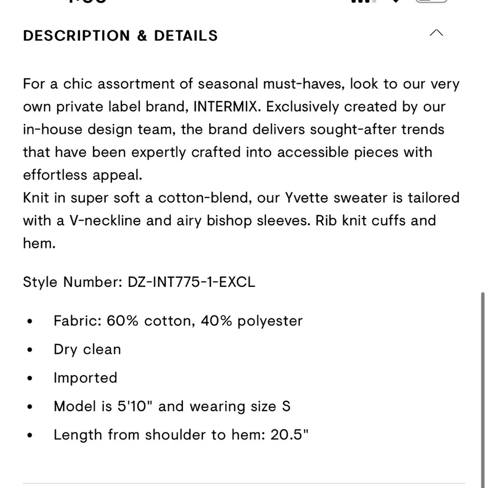 Intermix Yvette V Neck Sweater - Image 4