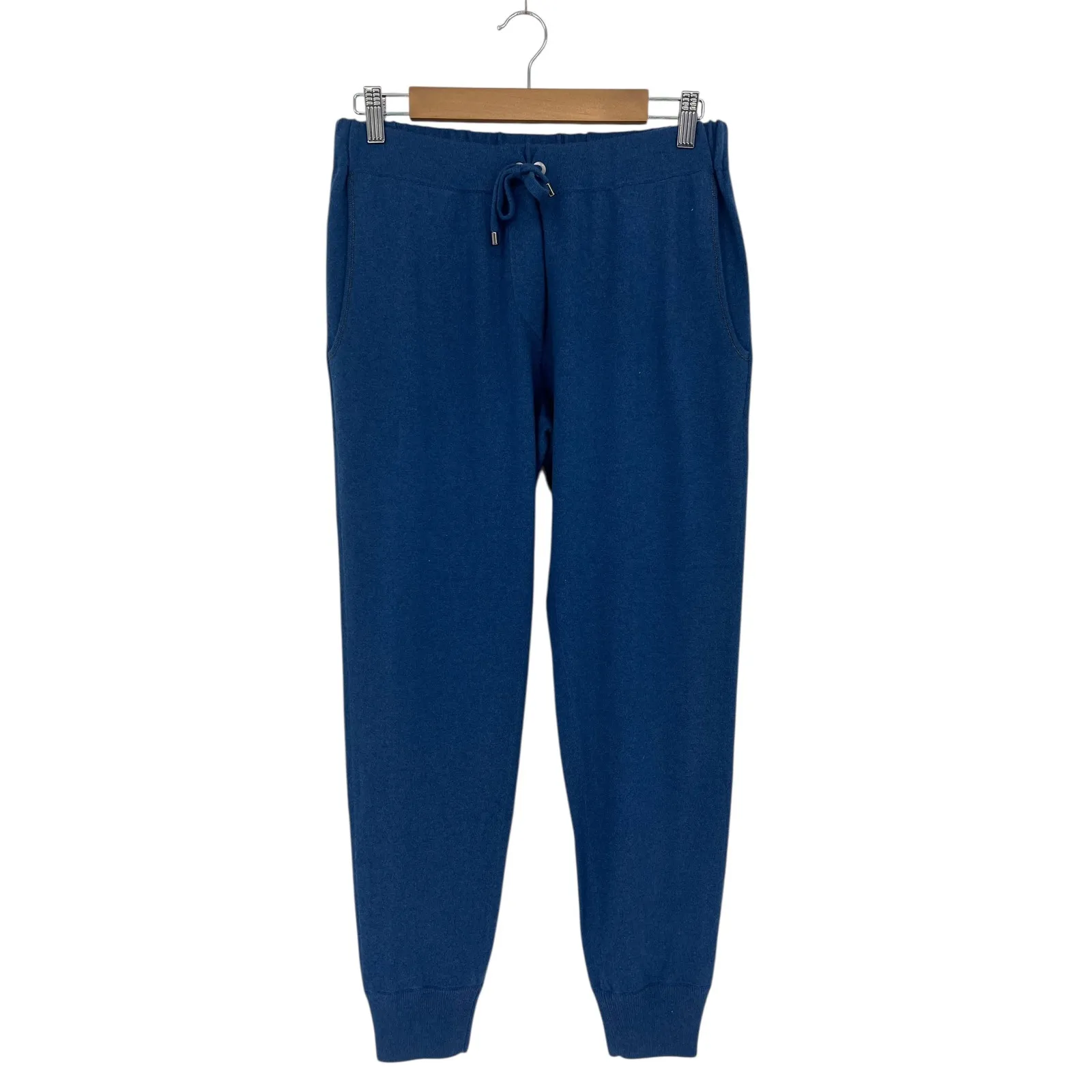 Brunello Cucinelli 100% Cashmere Monili Drawstring Jogger Pants in Blue - Image 2