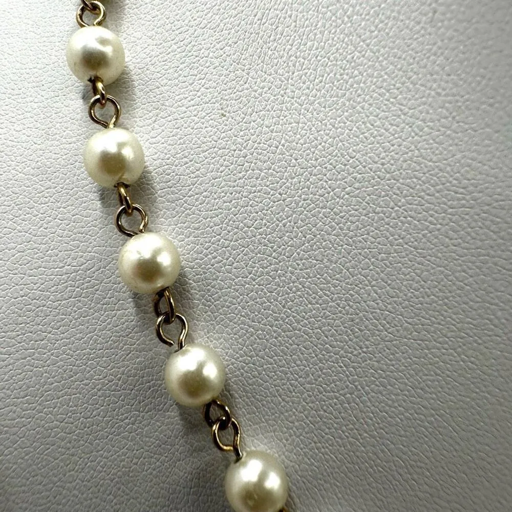 Coro vintage faux pearl choker necklace - Image 4