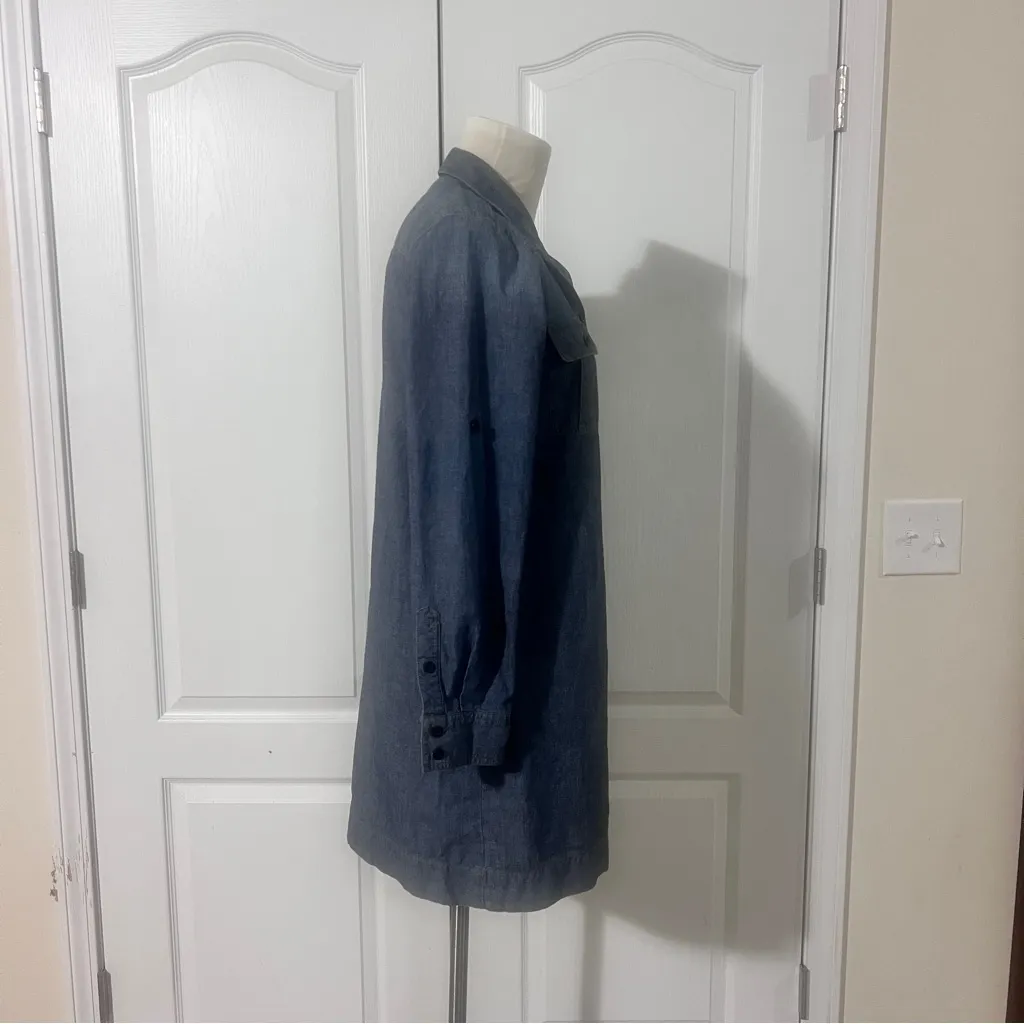 J. Crew 100% Cotton Lightweight Denim Midi‎ Dress - sz S - Image 3