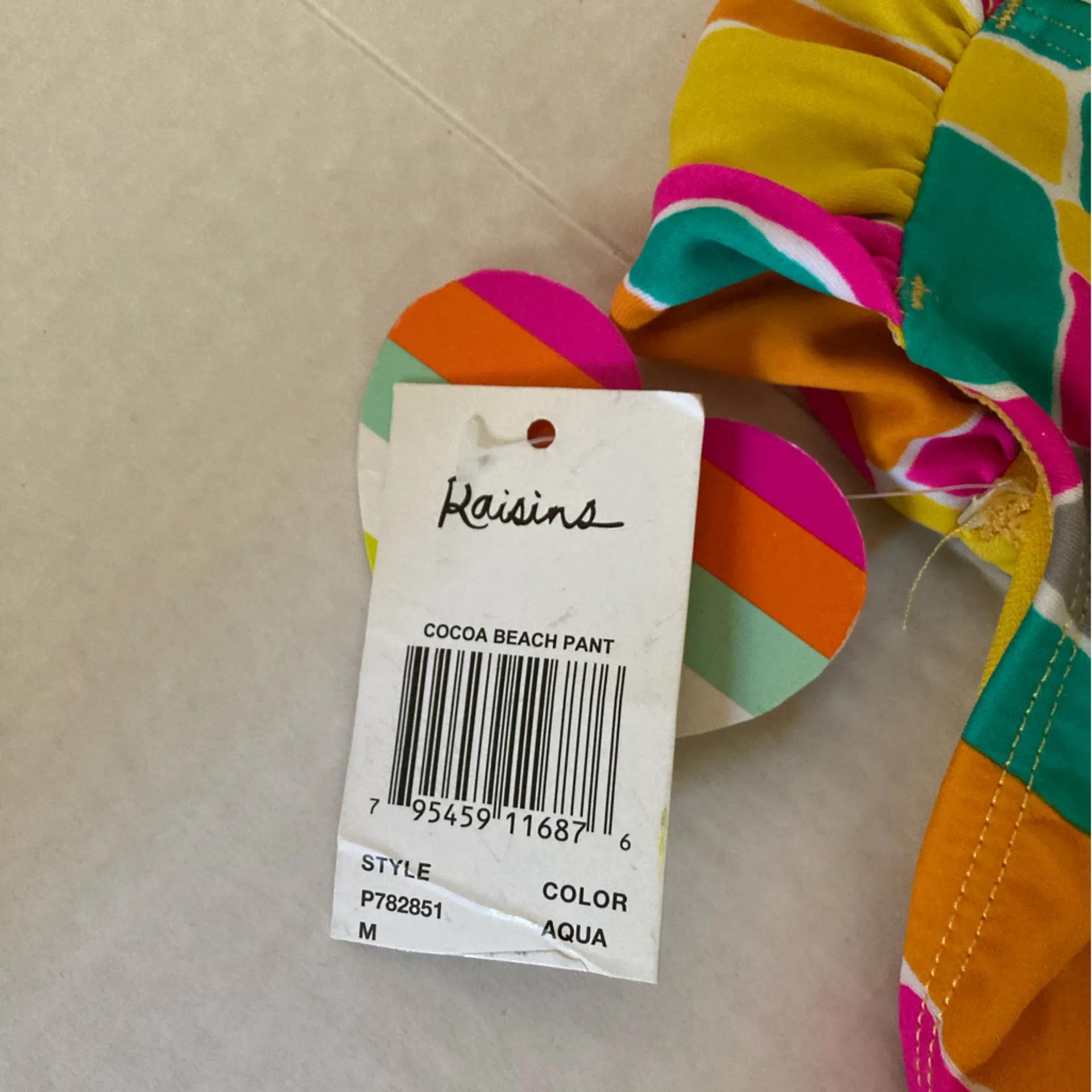 🌞NWT Raisins Multicolor Abstract Print Bandeau Top with Bottoms A - Image 8