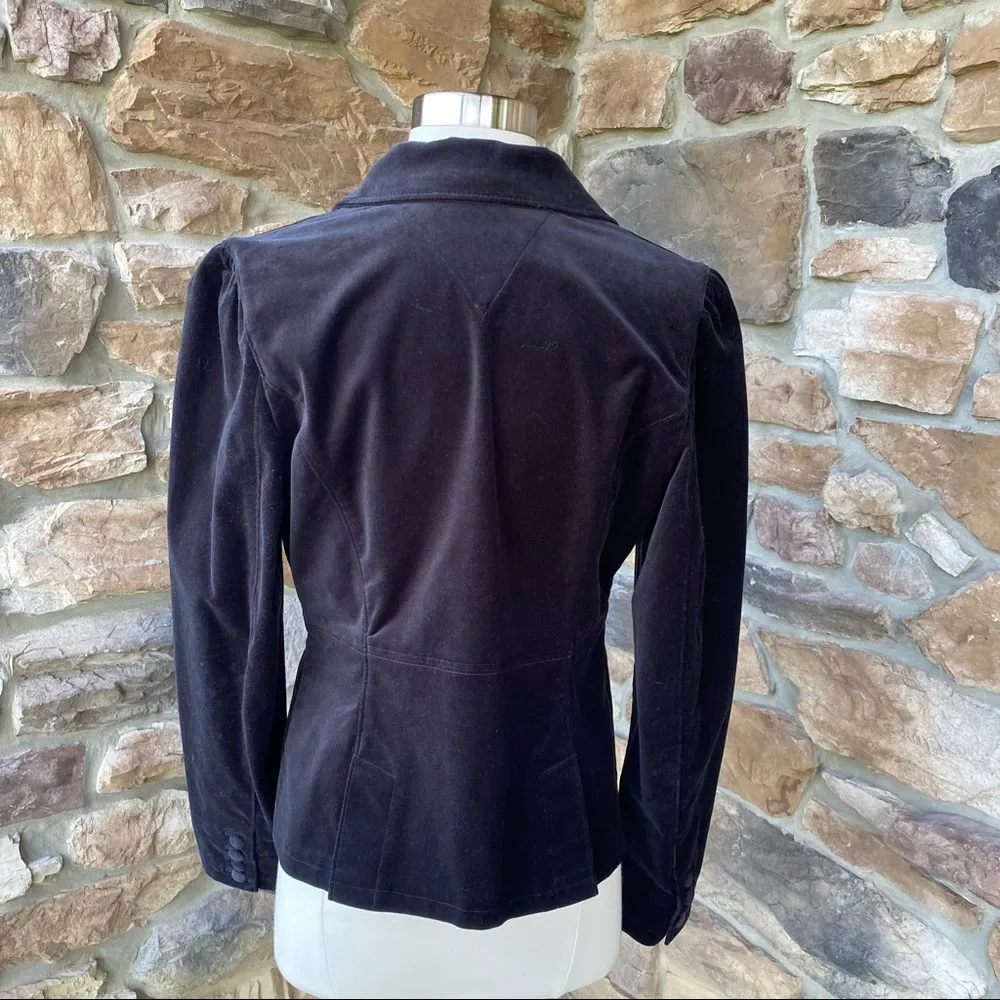 Tommy Hilfiger Velvet Like Black Blazer - Image 5