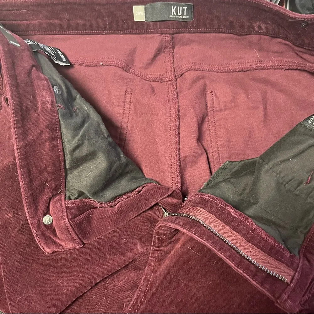 Kut from the Kloth Corduroys Mauve Diana Fab Ab Skinny High Rise Sz 20W EUC - Image 4