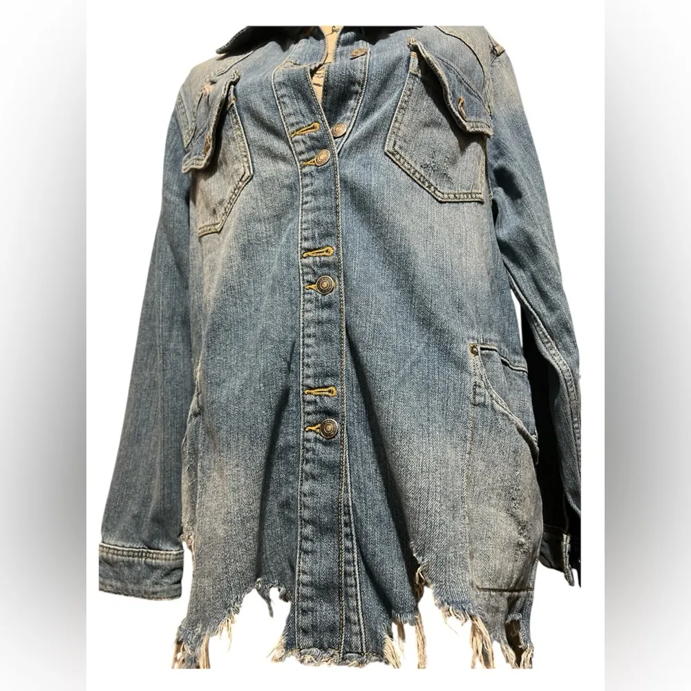MOONCHILD SHIRT DENIM 100% Cotton Jacket sz M - Image 13
