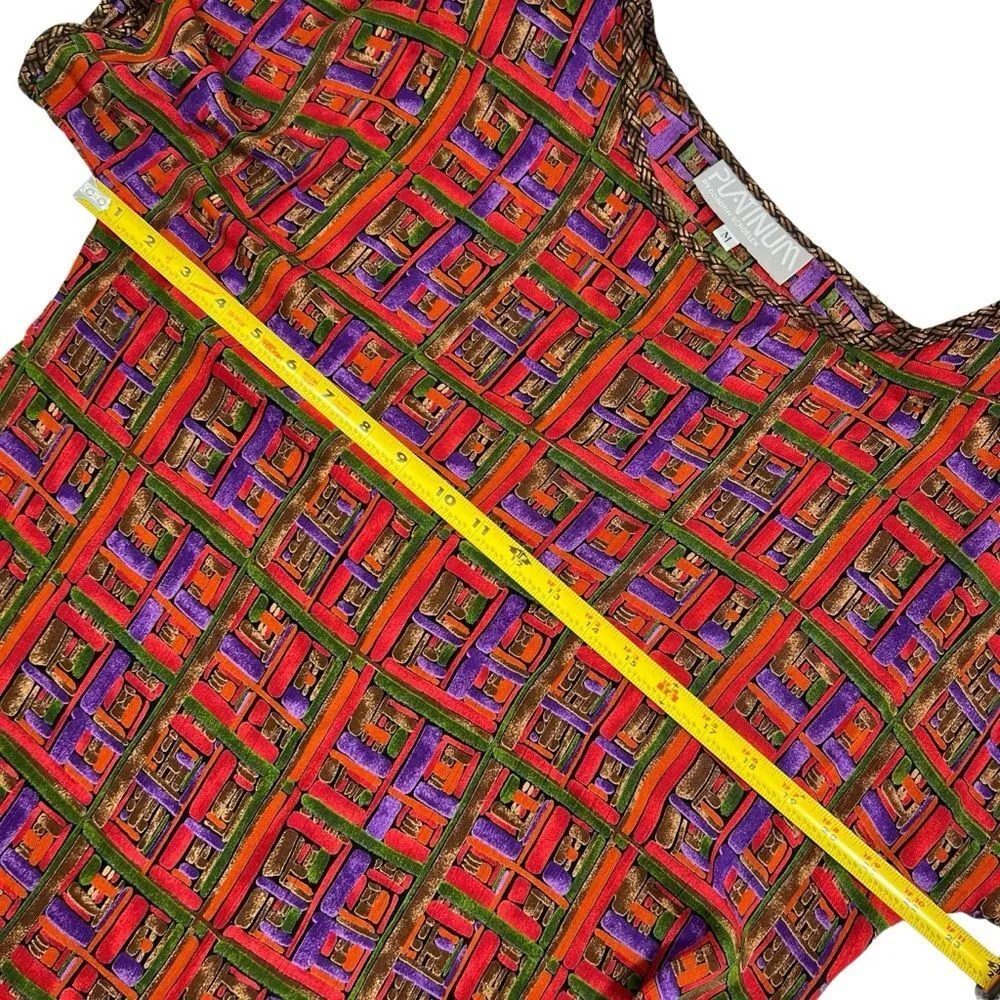 Vintage 80’s Platinum Dorothy Schoelen 3PC Blazer, Blouse & Skirt Set Red Size M - Image 9