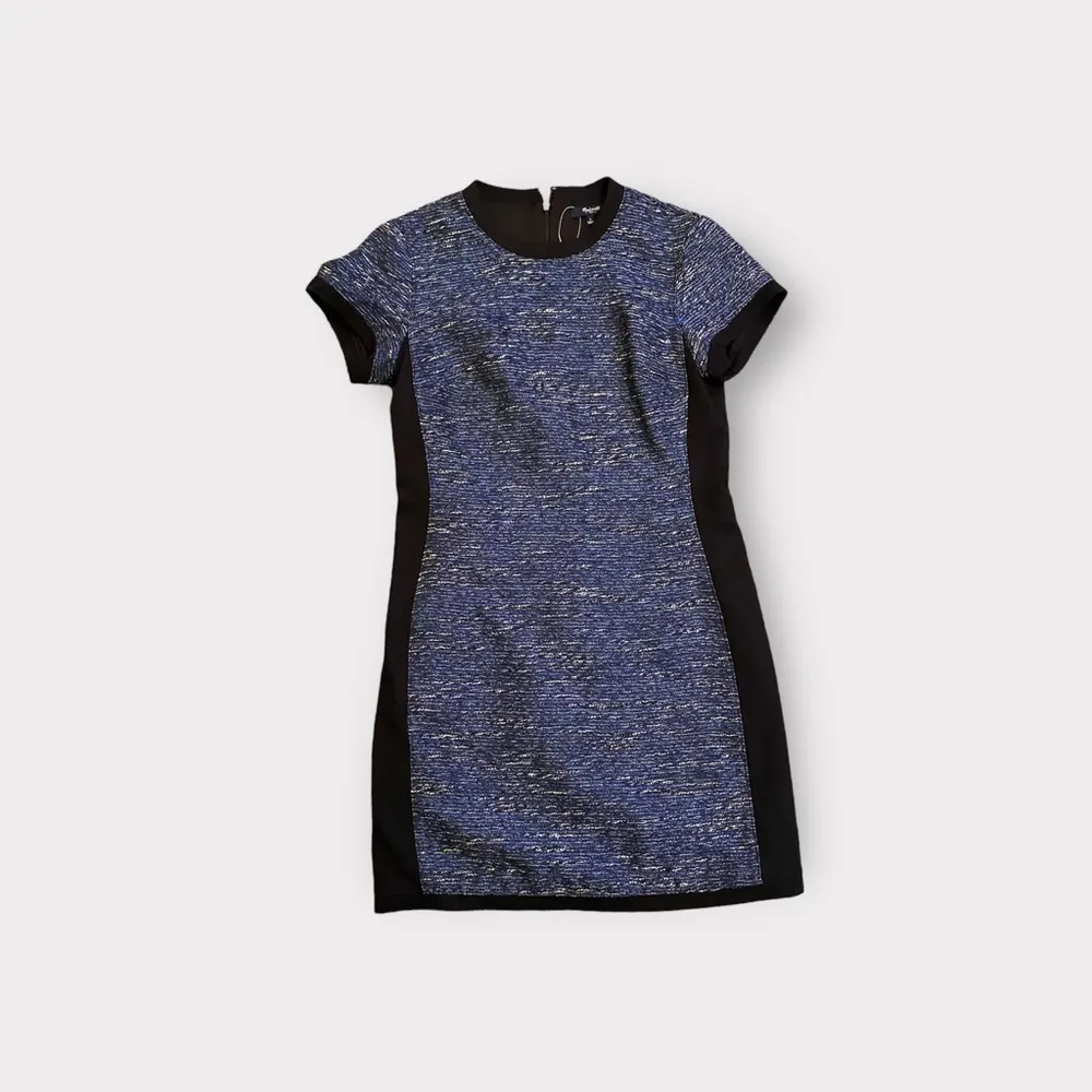 Madewell Shimmerweave Tee Dress Blue Black 2 - Image 2