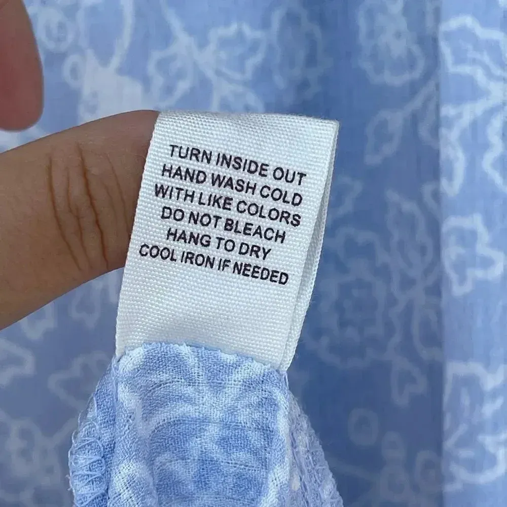 By the river KAYLEE FLUTTER SLEEVE dress small Blue - Image 14