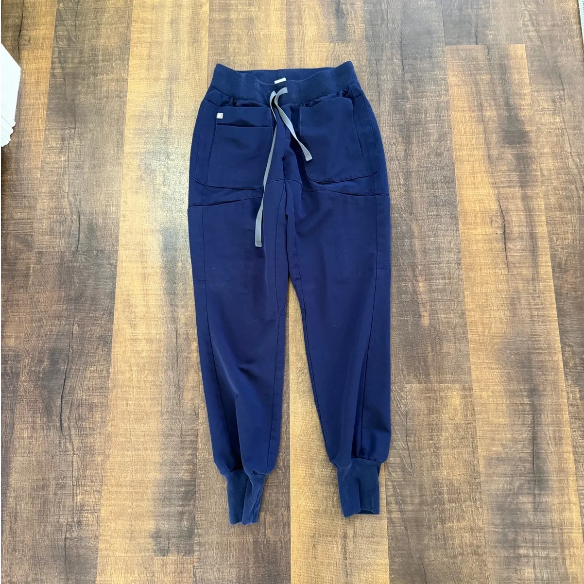 FIGS Technical Collection Navy Blue Jogger Scrub Pants XS Drawstring Cargo - Image 7