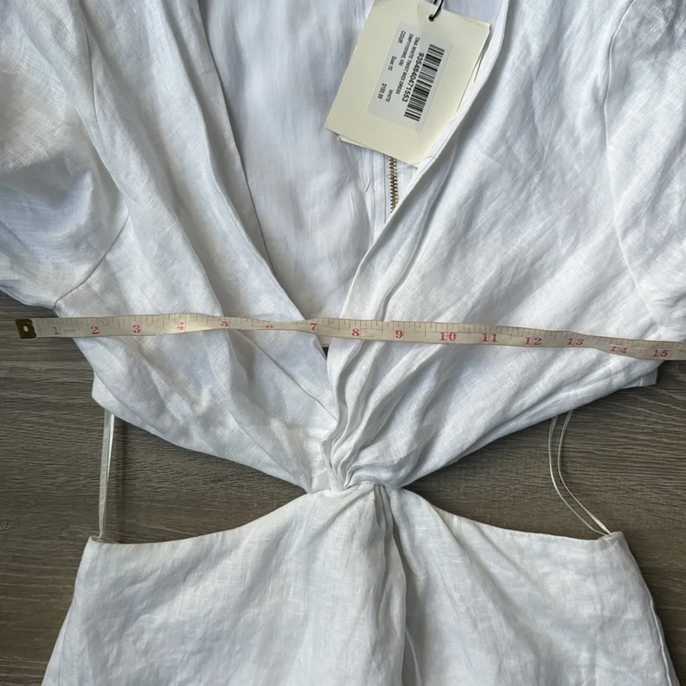 NEW Dissh TINA WHITE TWIST MIDI DRESS 6 - Image 9