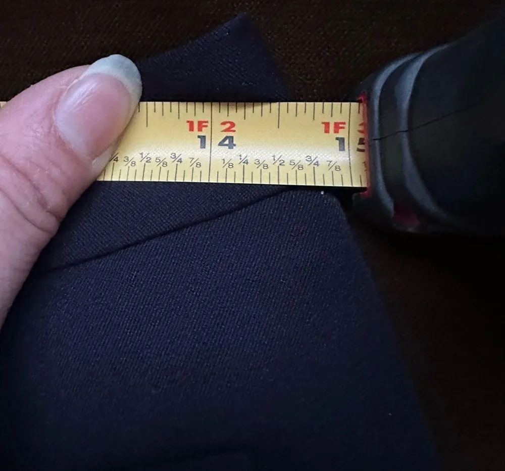 Liz Claiborne Audra Dark Navy Blue Mid Rise. Pleated In Front & Back Sz 6. - Image 11