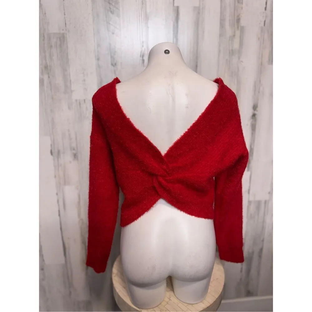 Almost famous red sweater with twisted back - Image 3
