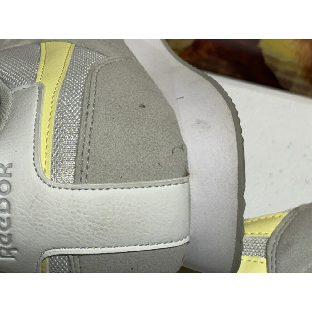 Reebok Women’s Shoes 9 Comfort Footbed Grey w/Yellow White FX0872 - Image 9