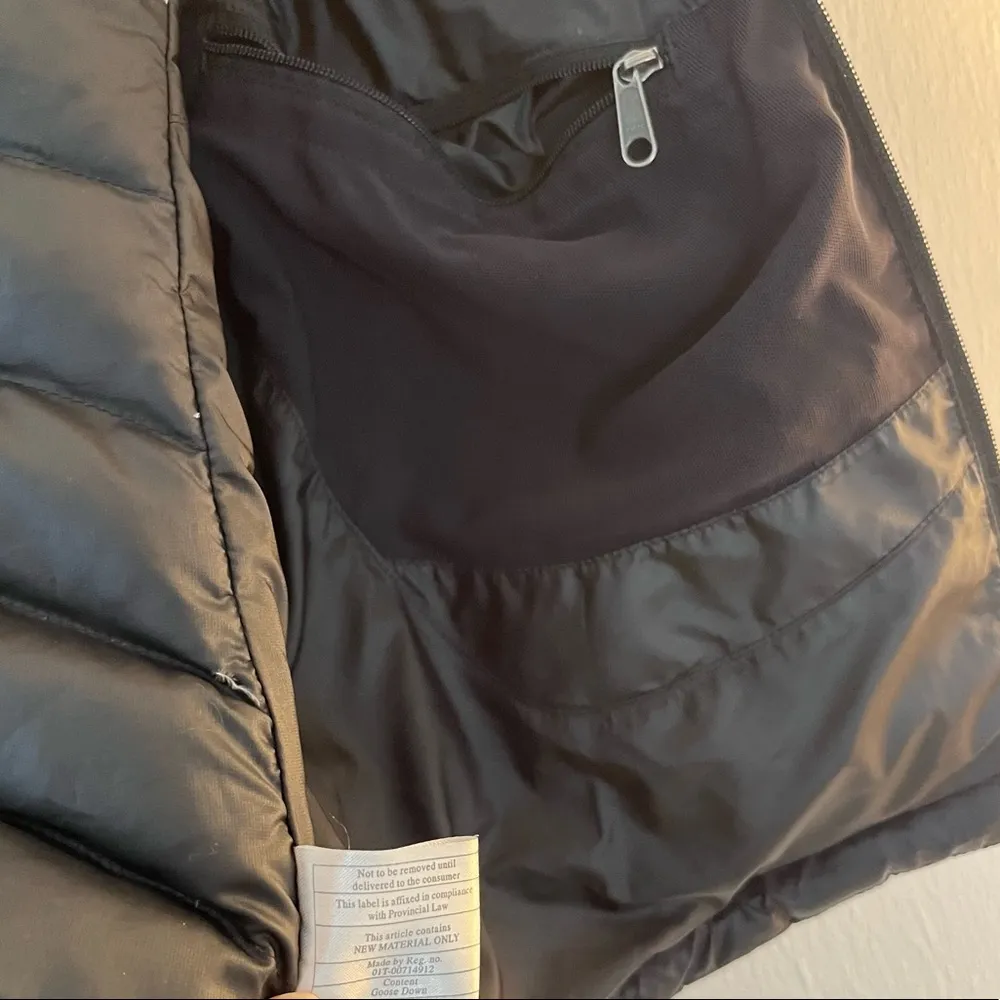 Patagonia Vest Black Women's Down Sweater Vest Sz S EUC w/ AOL Logo SOLD OUT! - Image 11