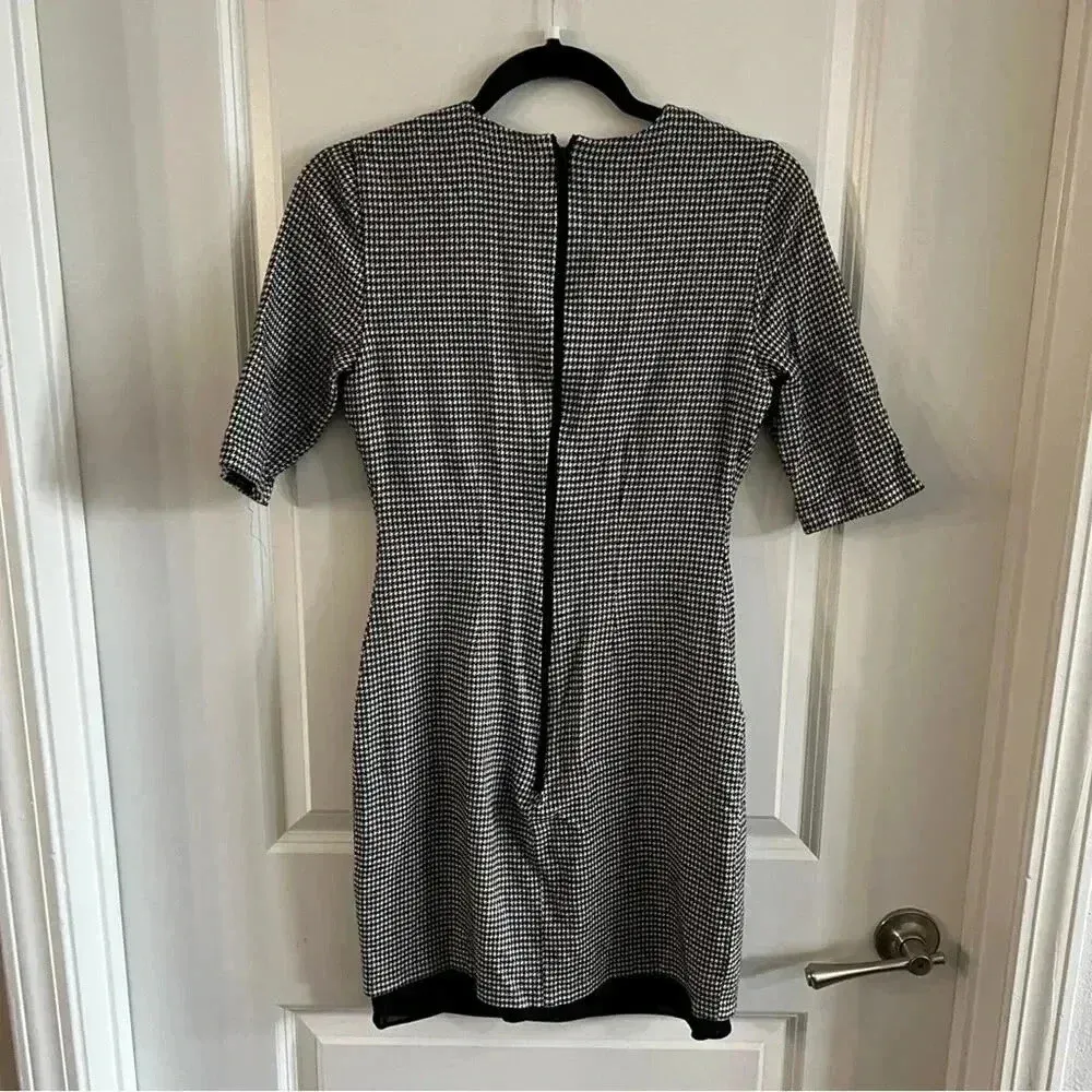Alice + Olivia Delora Houndstooth Classic Mini Dress - Image 7