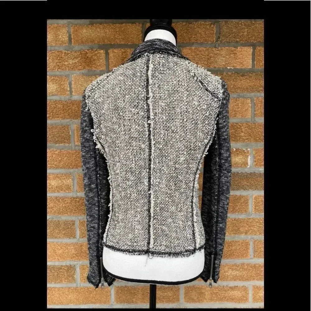 Rebecca taylor tweed moto jacket sz. 4 - Image 8