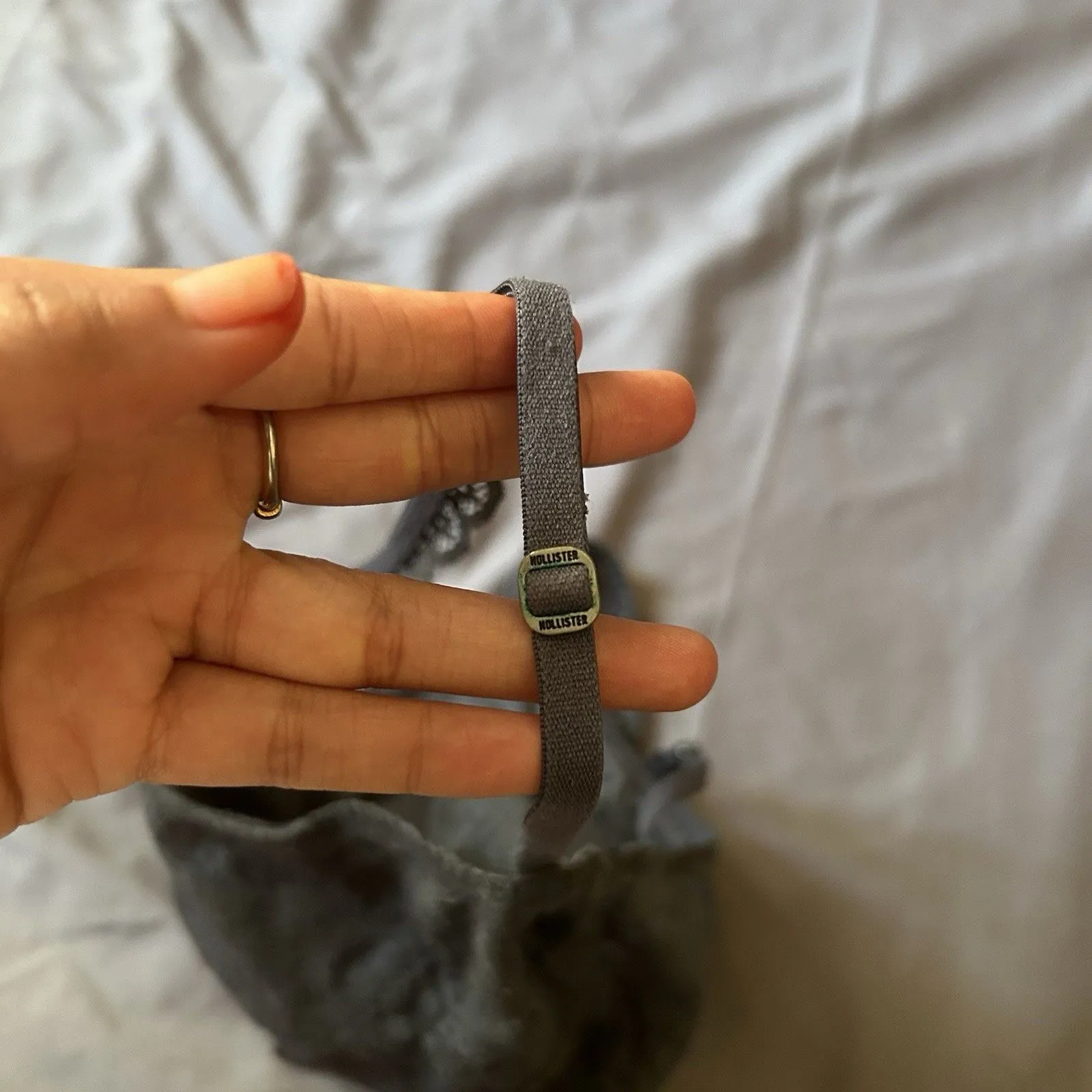 Hollister Gray Lace Bralette Size Medium - Image 4