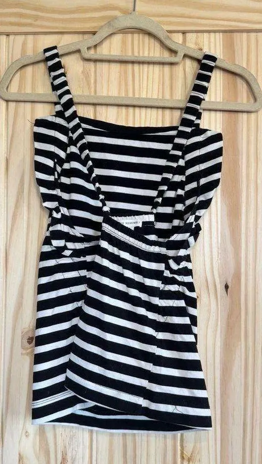 Striped Black and White Women's Tank Top size M Size M - Image 4