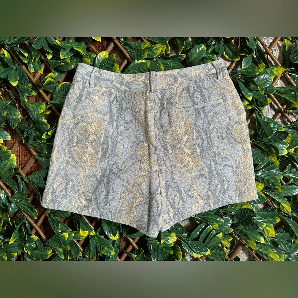 Elie Tahari Snakeskin High Rise Patrice Short in Pale Gray Size 4 NWT - Image 4