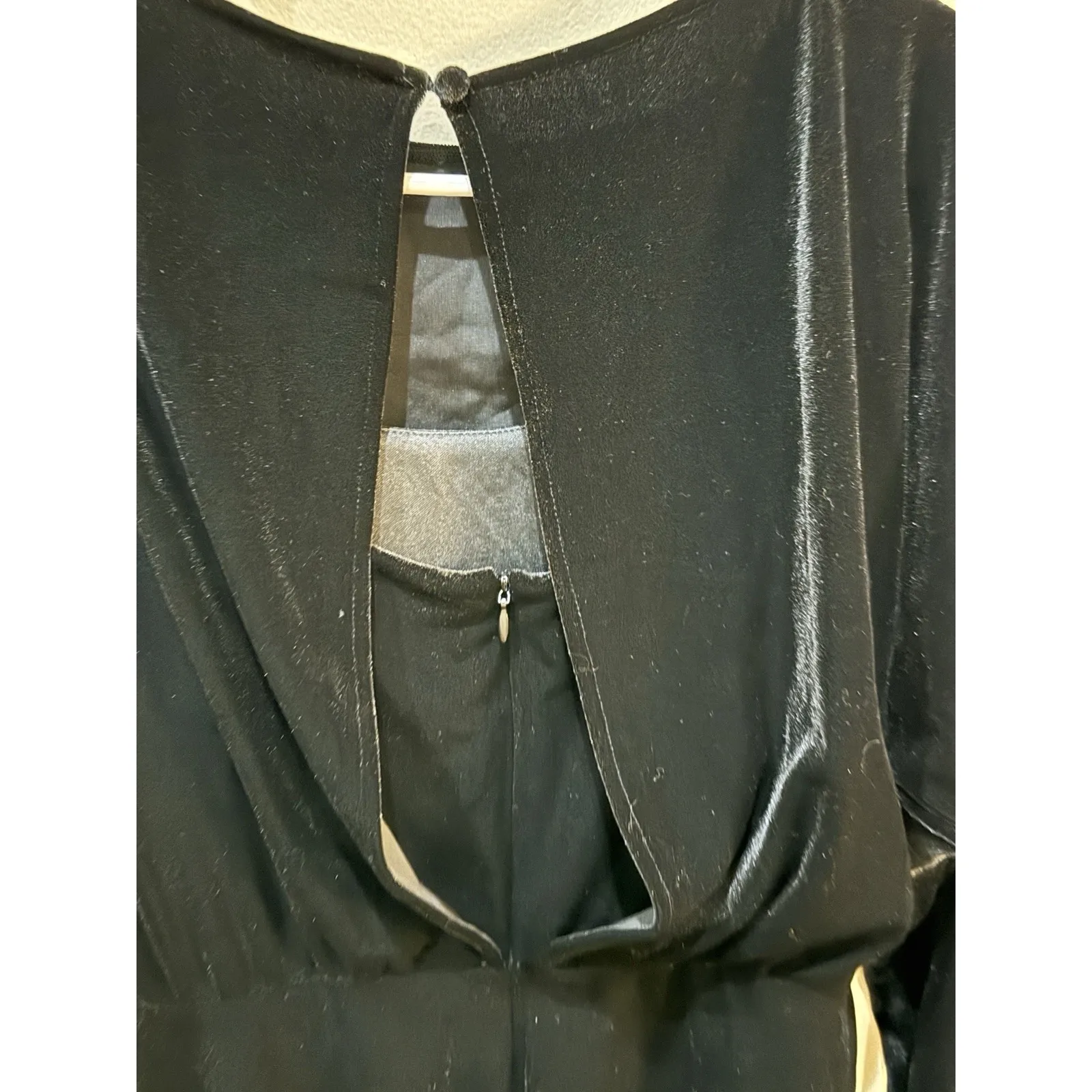 Lauren Ralph Lauren Women's Velvet Long-Sleeve Cocktail Dress Black Size 0‎ - Image 6