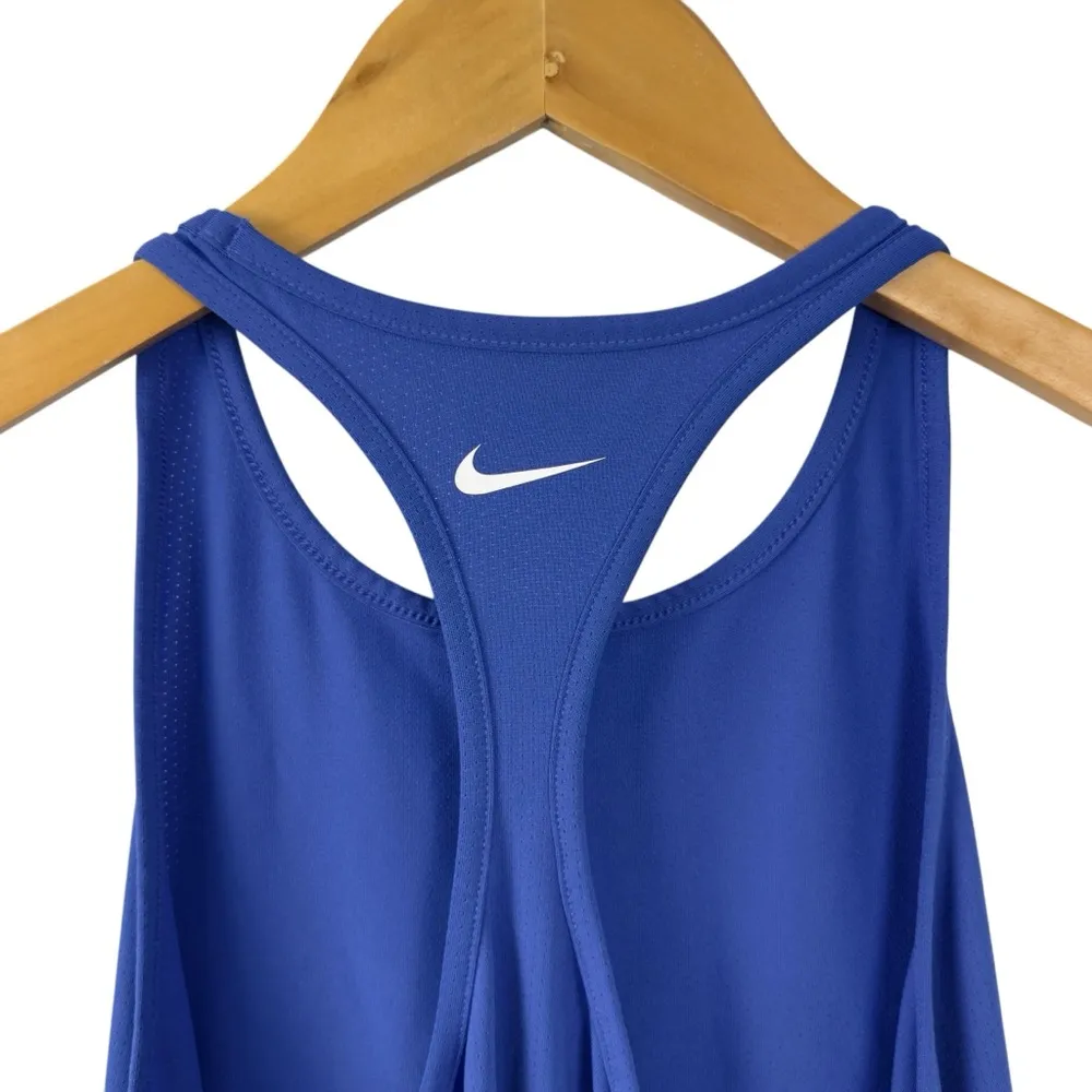 Nike Pro Dri-FIT Training Women's Large Royal Blue Racerback Tank Slim Fit Gym - Image 9