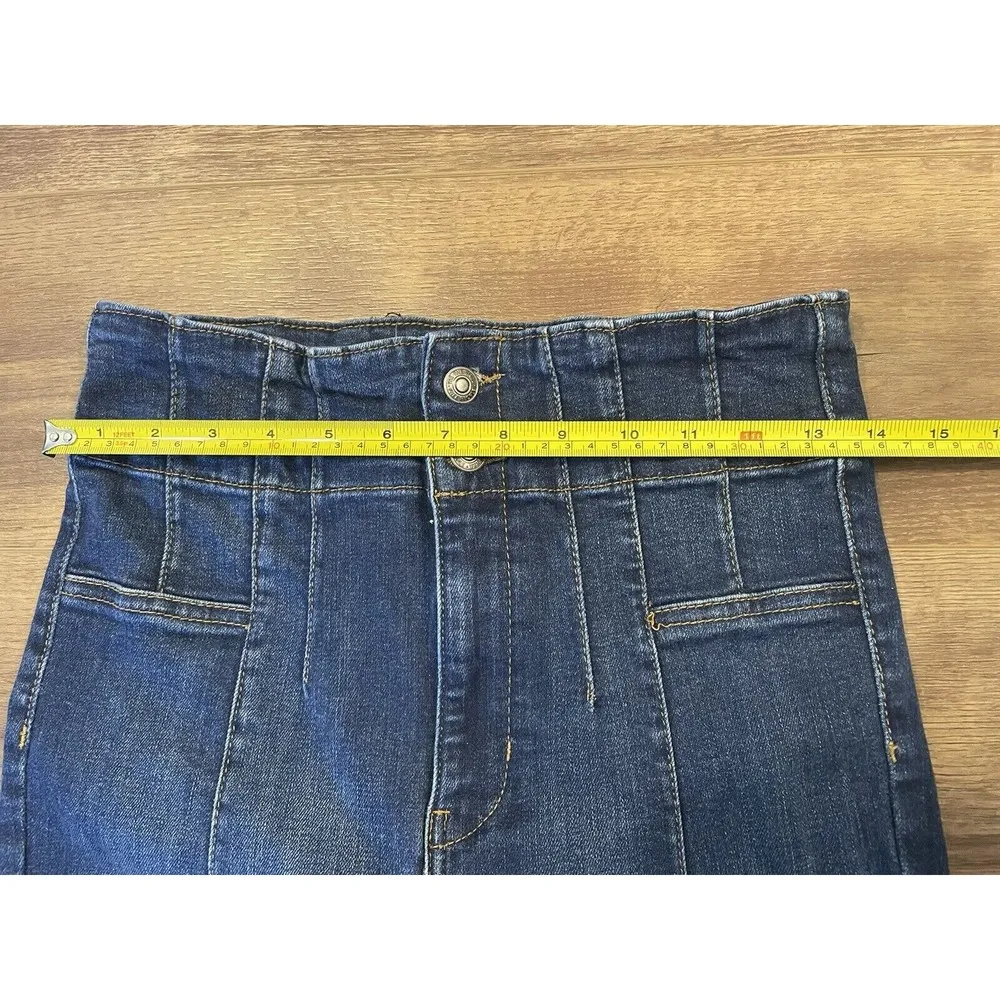 We the Free People Jayde High Rise Stretch Denim Flared Leg Denim Jeans Size 28 - Image 7