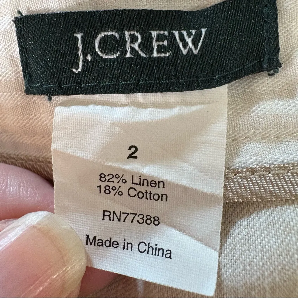 J. Crew Linen Cotton Striped Mini‎ Skirt Size 2 - Image 5