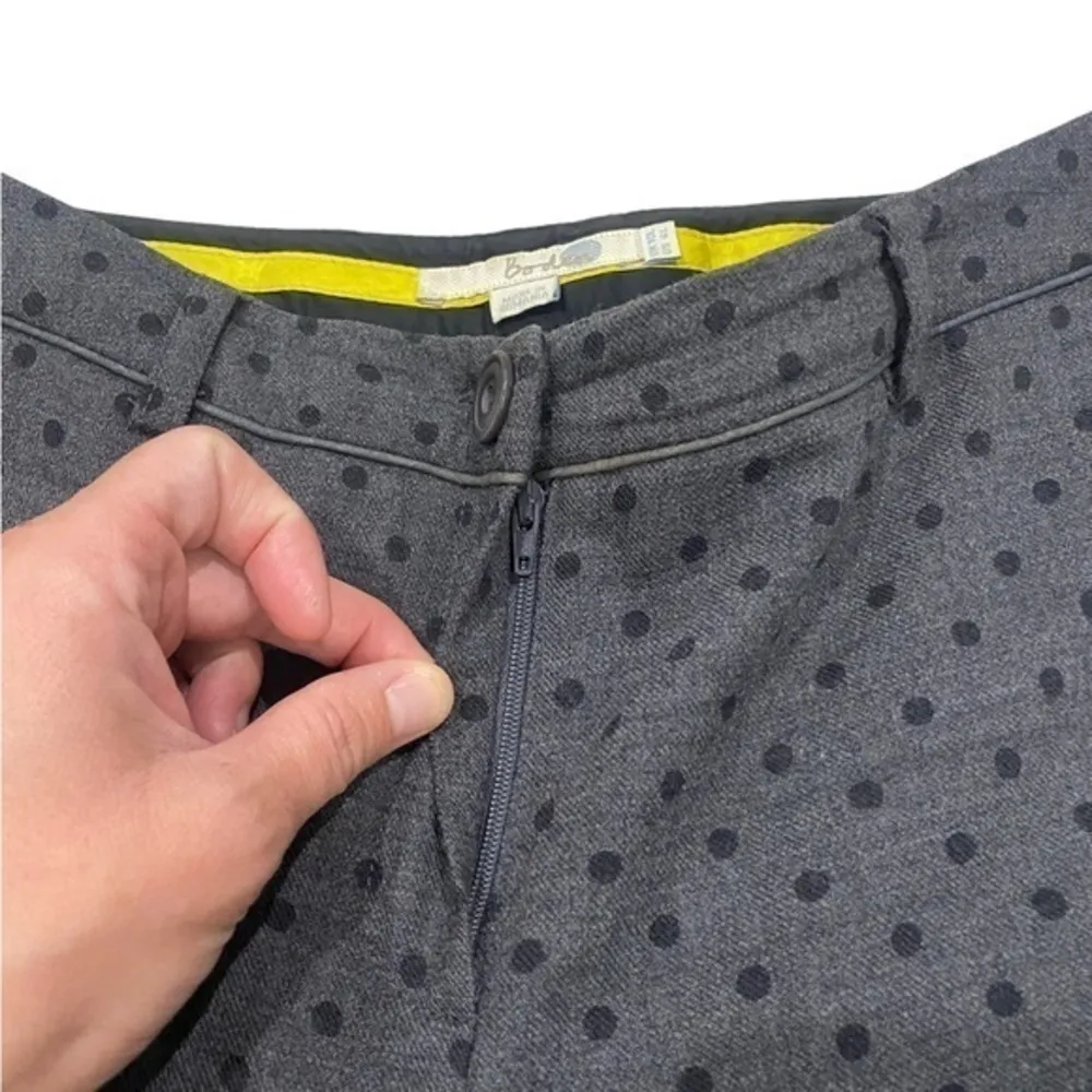 Boden Women’s Size 6L Gray Polkadot Wool Crop Slim Pants Career Straight‎ Leg - Image 8