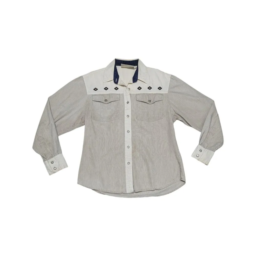 Vintage Wrangler Western Shirt Button Down Womens X-Large Cowgirl Rodeo Cowboy - Image 2