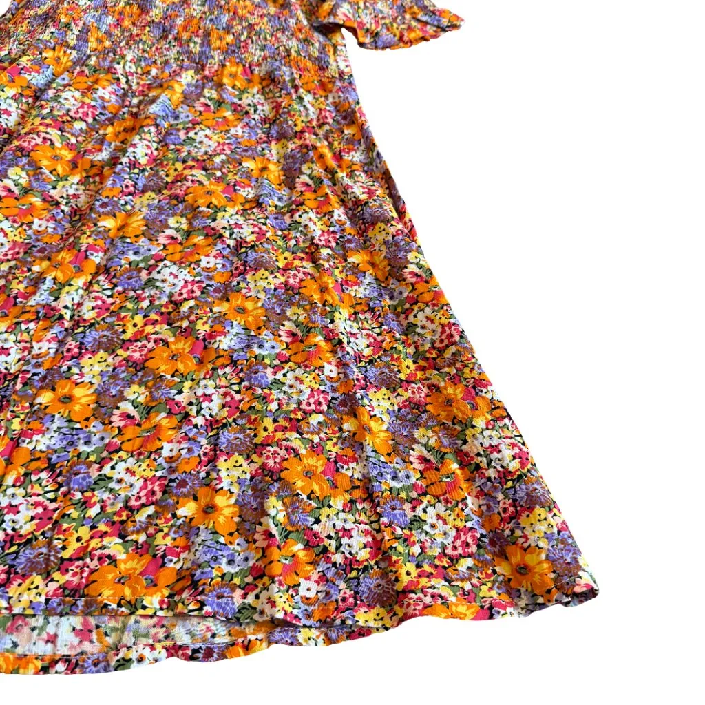 Faithfull The Brand Iris Mini Dress Meja Floral Print Short Sleeve Sz 4 Women's - Image 12