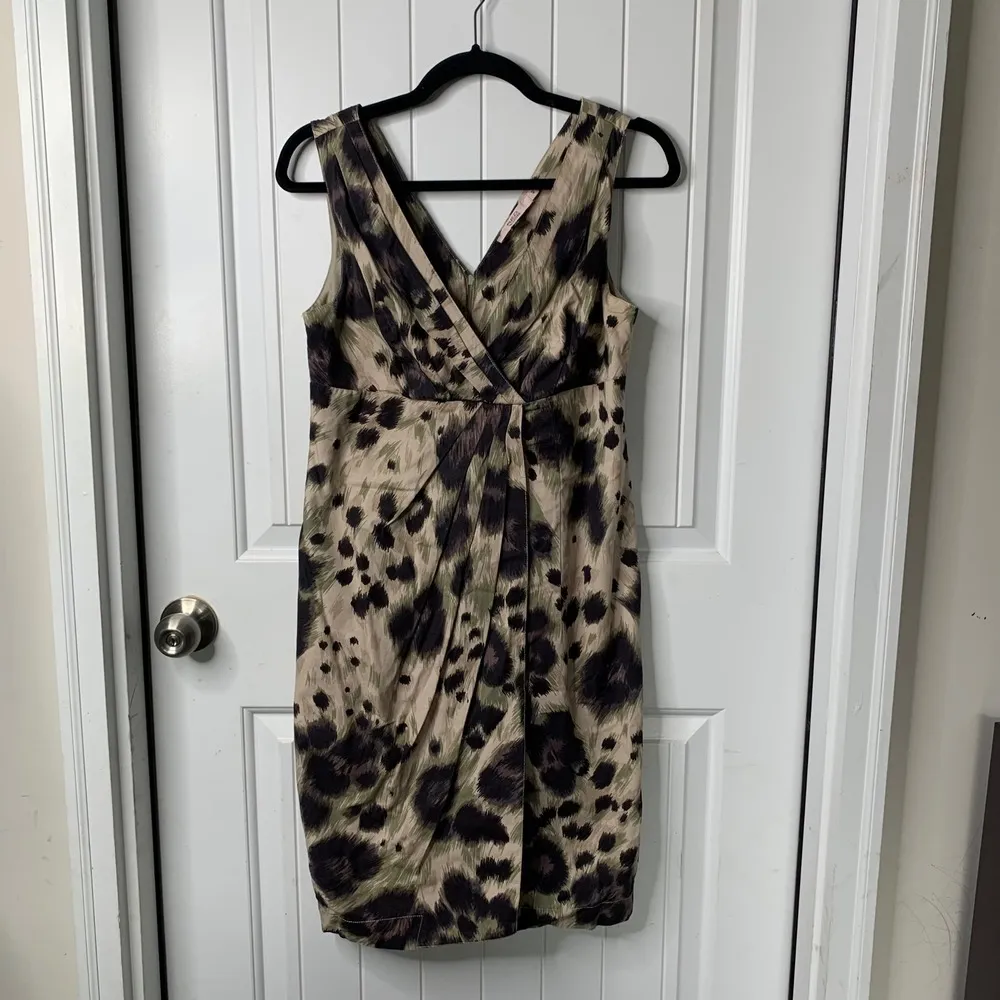 Valentino Red leopard animal Print Dress‎ Party Cocktail size 42 vintage y2k 90s Tan - Image 2