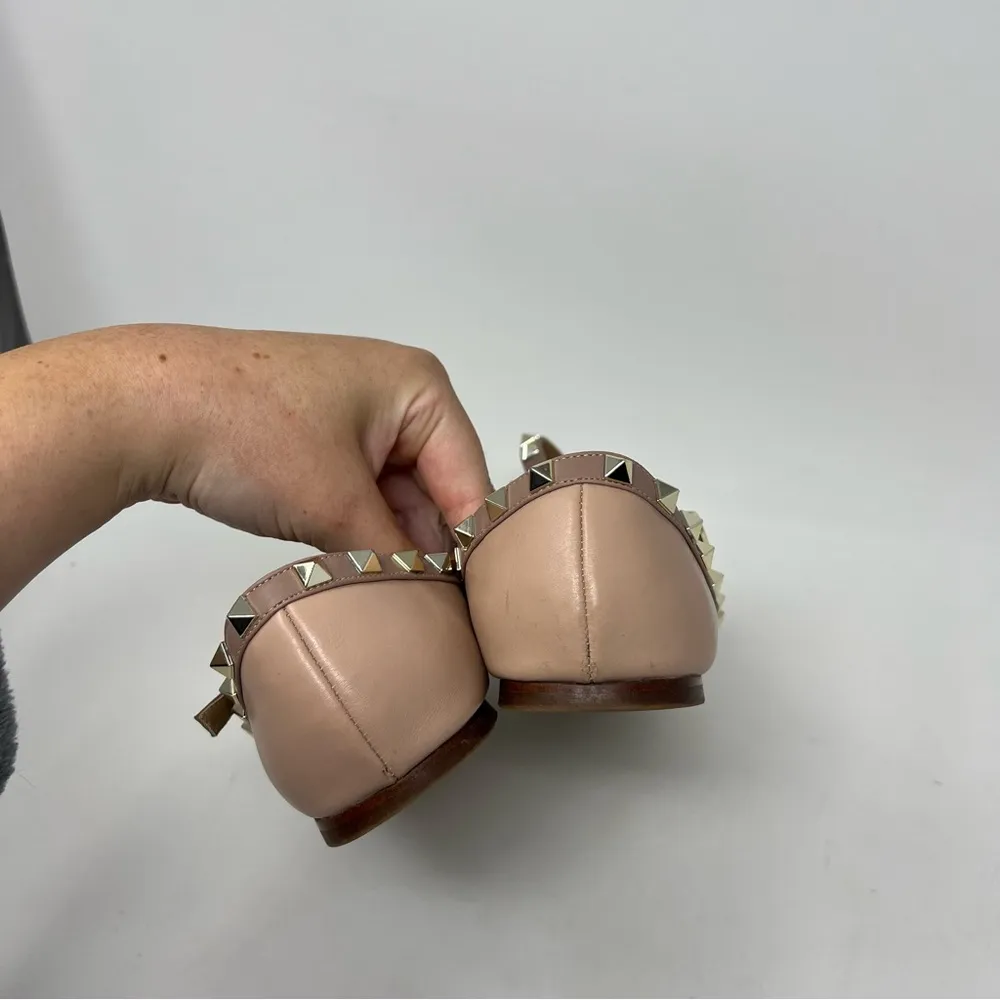 Kaitlyn Pan Studded Flats Size 9.5 Pink - Image 8