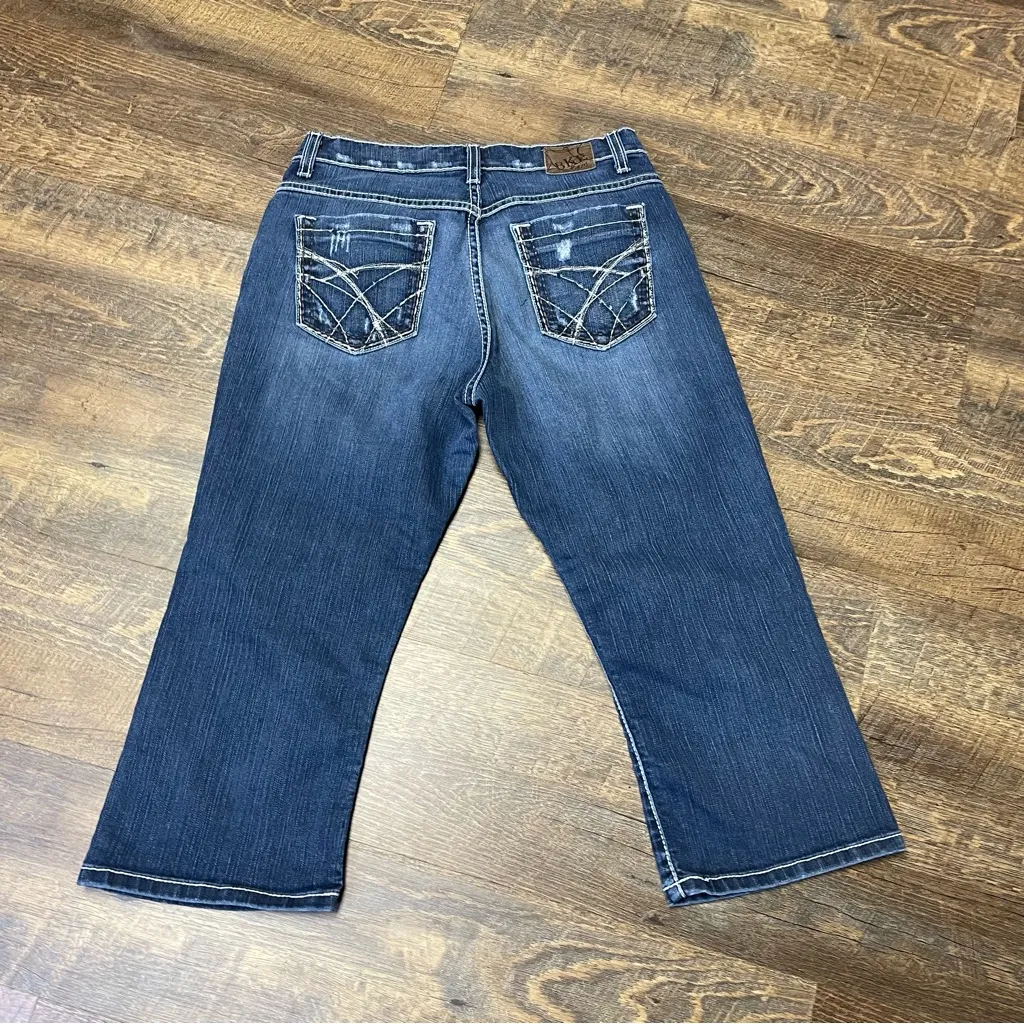 BKE Buckle Drew Denim Capri Jeans Stretch Womens 29 Contrast Stitch Western - Image 7