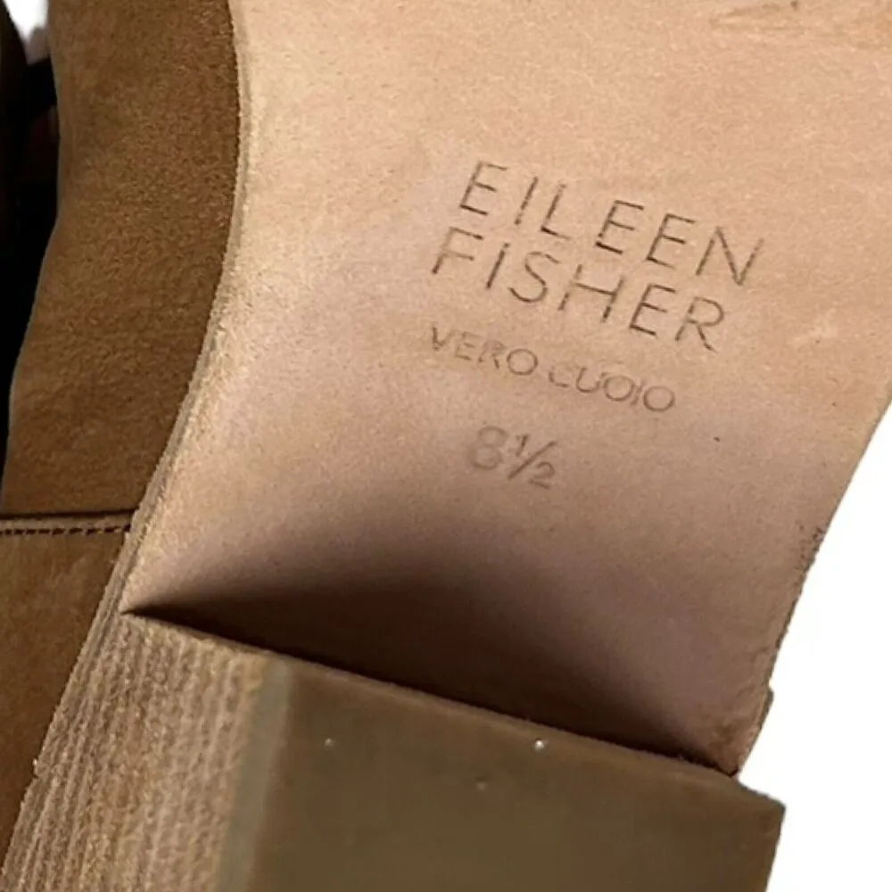 Eileen Fisher Booties Womens 10 James Strappy Sienna Tan Ankle Open Toe Shoes - Image 14