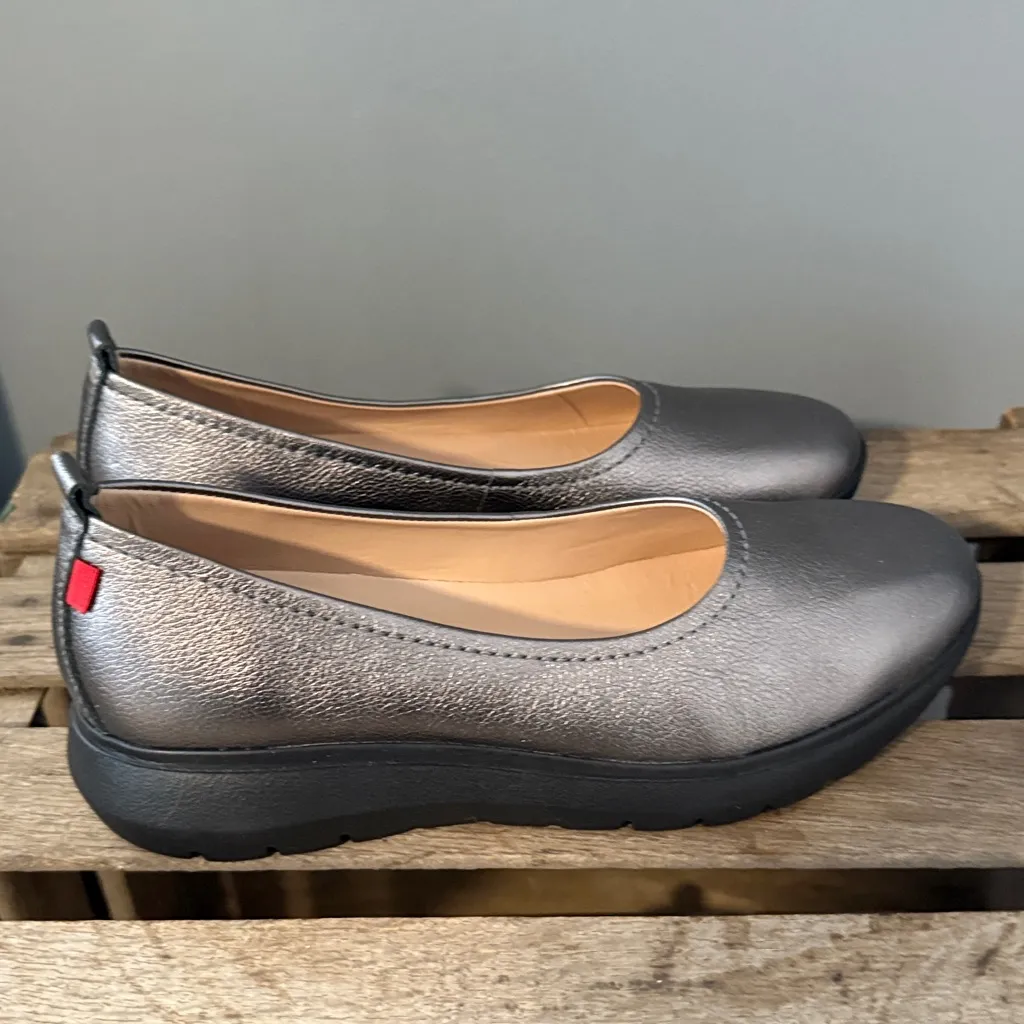 NEW Marc Joseph Jamie Street Silver Metallic Leather Loafers Size 7.5 A26 - Image 5