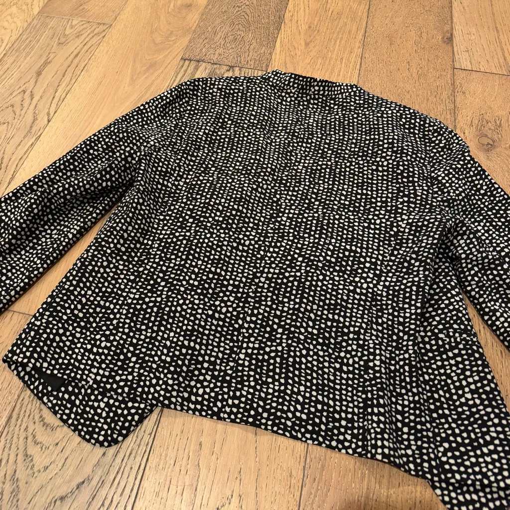 LOFT Patterned Black and White Blazer (SP) - Image 5