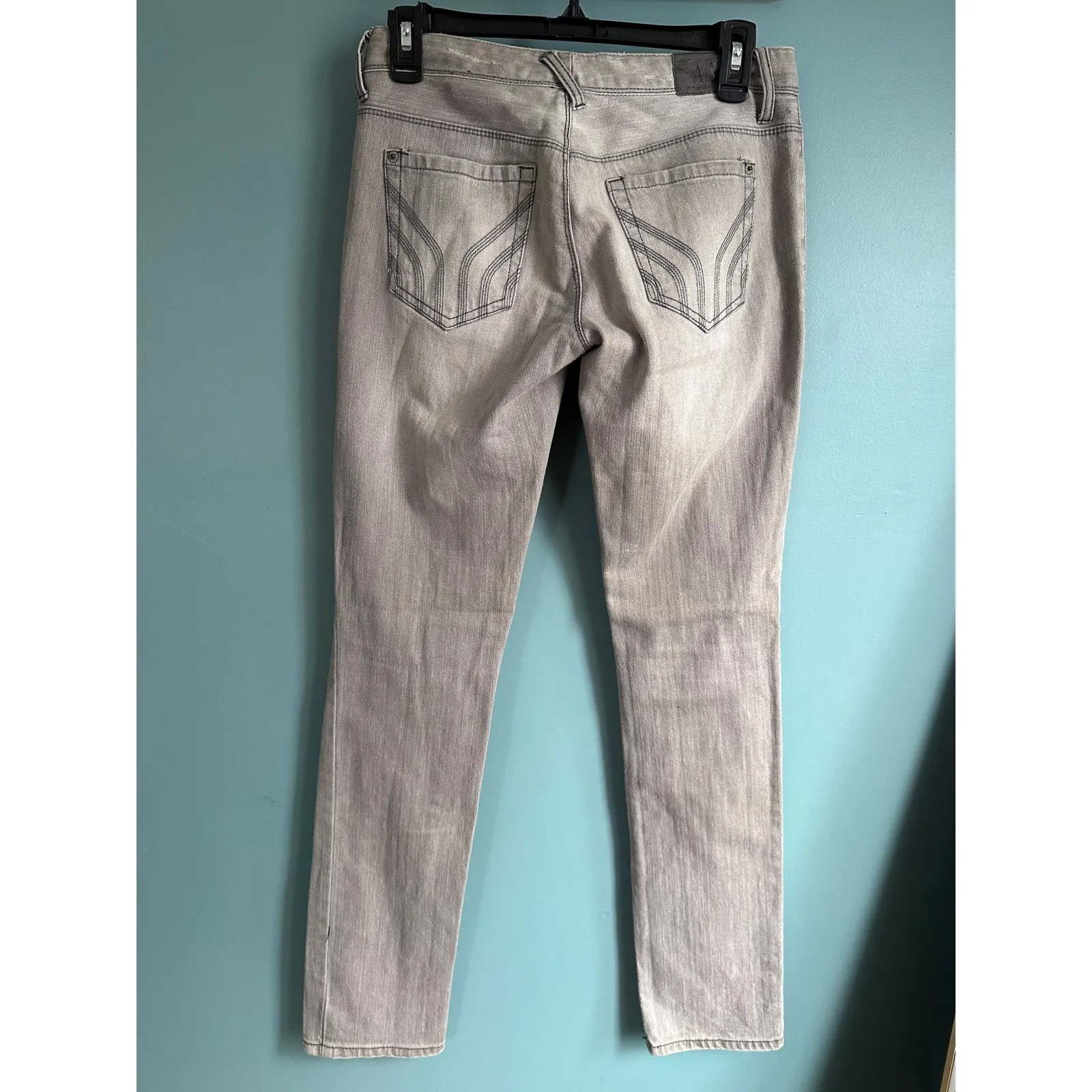Armani Exchange Gray Denim Skinny Jeans 2 - Image 5