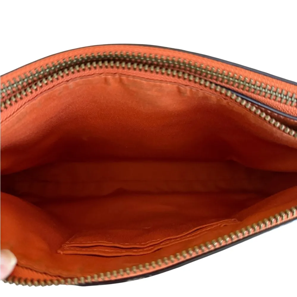 Coach Orange Ostrich Mia Crossbody Bag‎ - Image 8