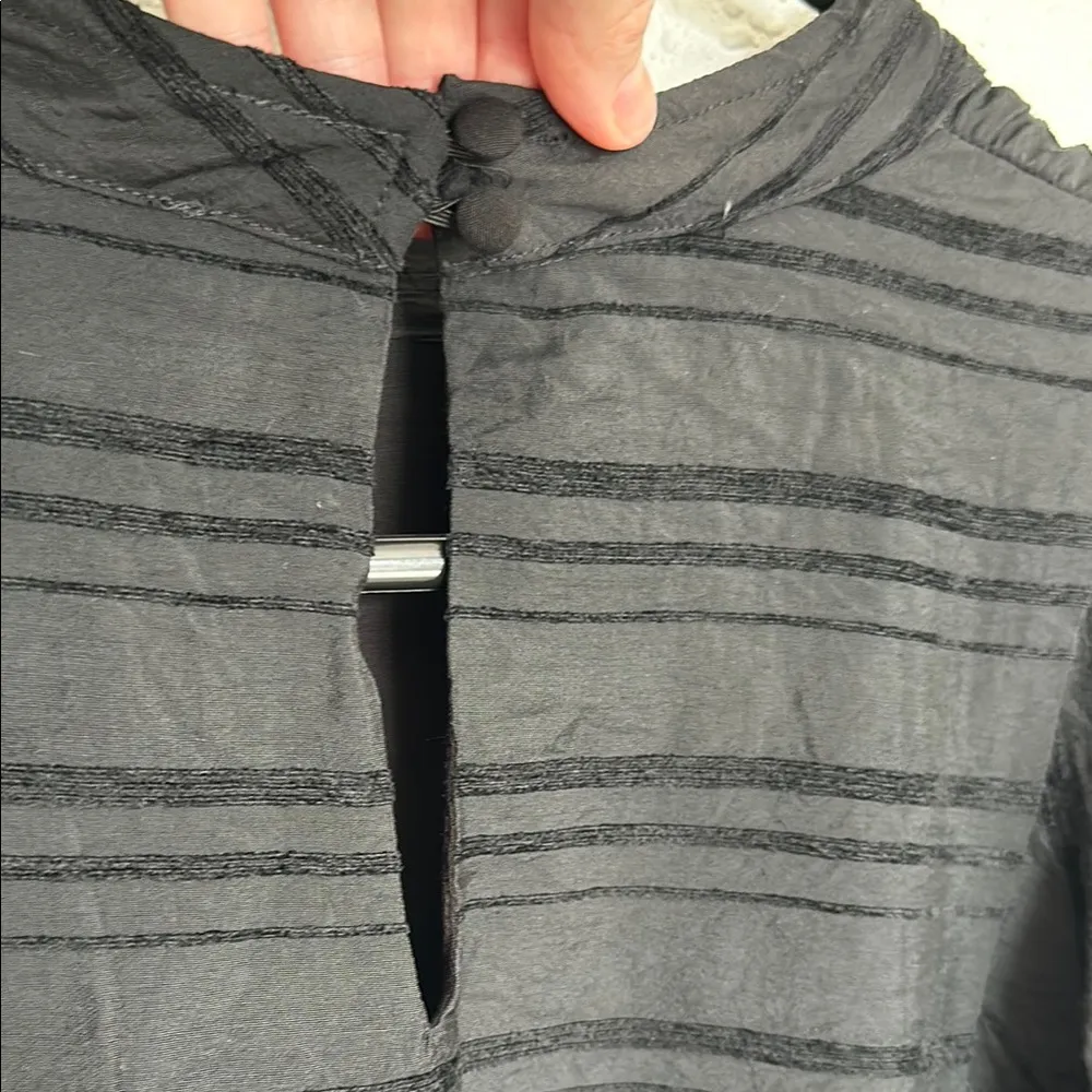 Alison Eve Evereve Bowie Chic Black Ruffled Blouse Size Medium - Image 6