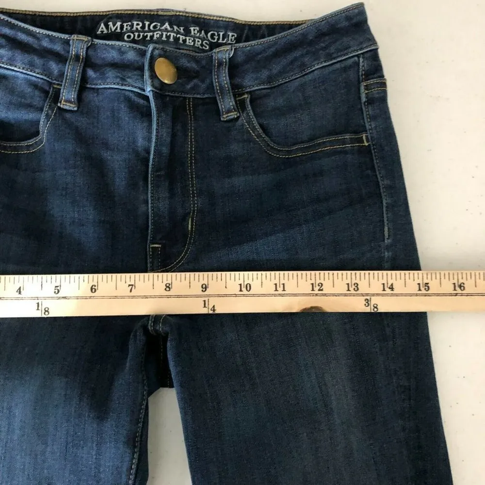 American Eagle Womens Jeans Hi-Rise Jegging Dark Wash 360 Super Stretch Size 2 - Image 7