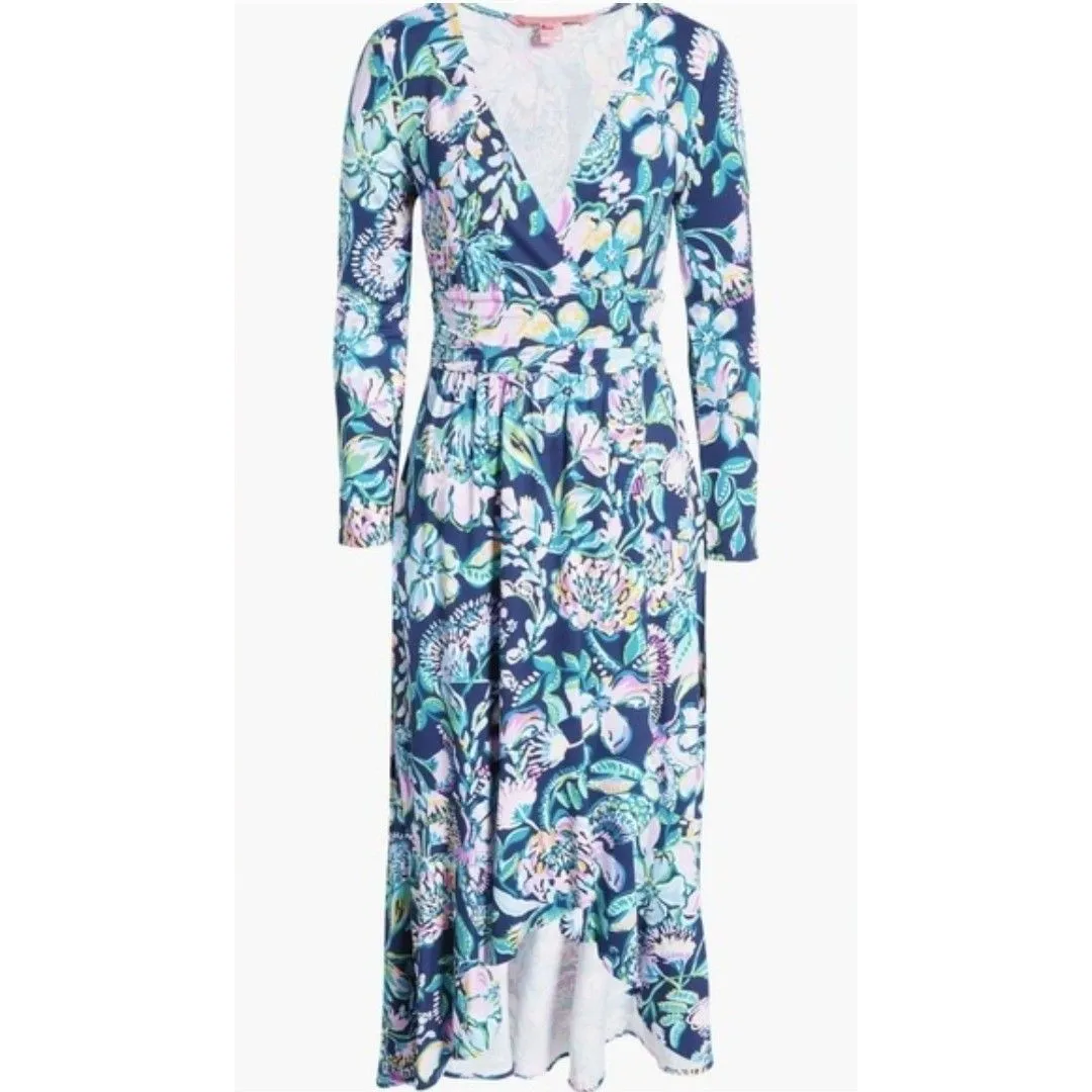 LILLY PULITZER Montague Maxi Dress High Tide Navy She’s Got Sol MSRP $228 Size M - Image 5