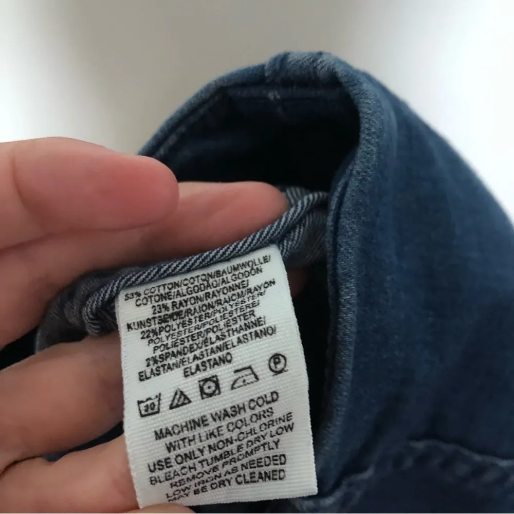 Free People Skirt Denim Jean Mini Paneled 12 - Image 3